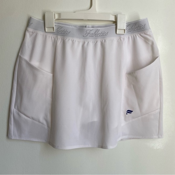 Fabletics Skort White Woven Lined Athletic Skort Classic with Pockets M - Picture 4 of 4